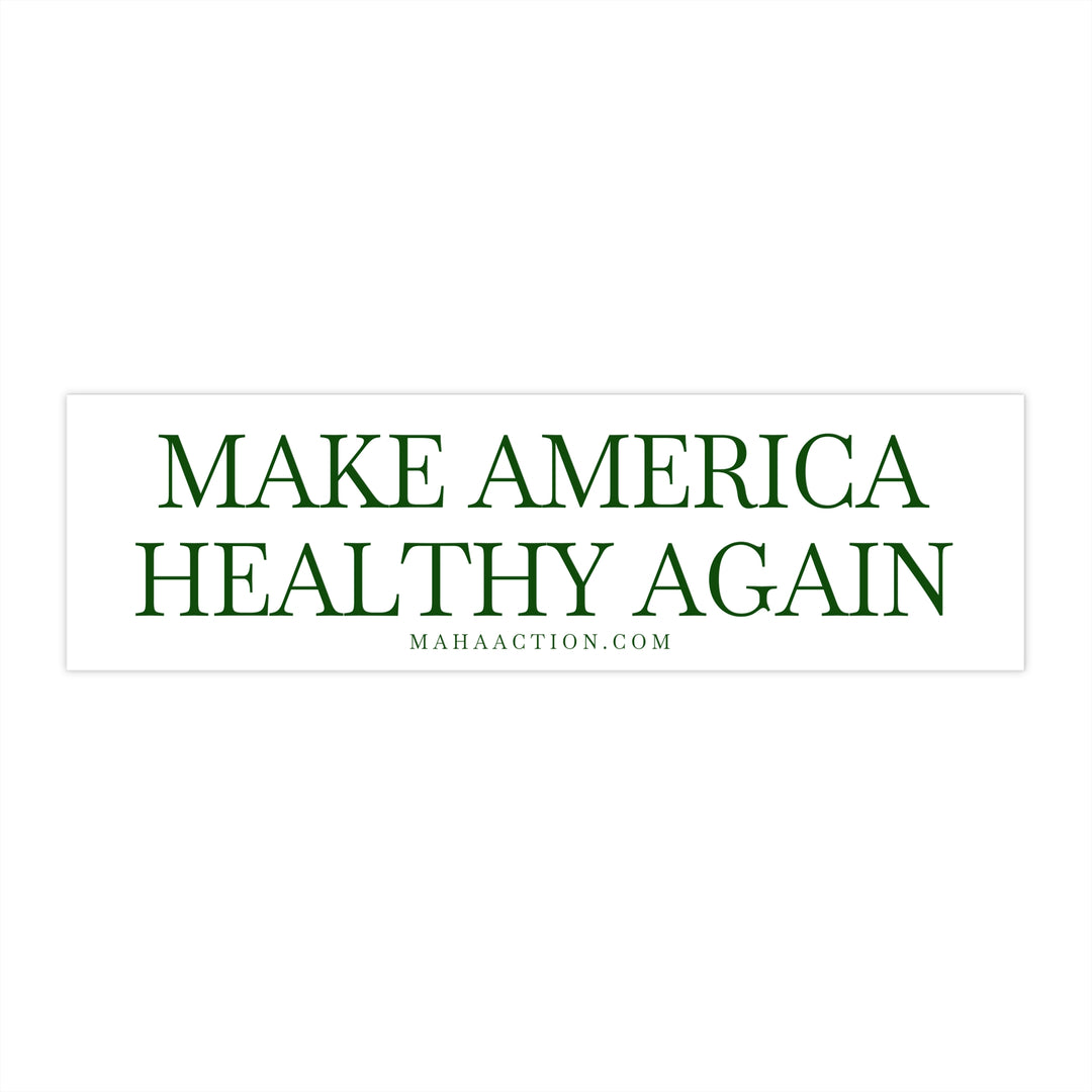 Make America Healthy Again White Bumper Sticker