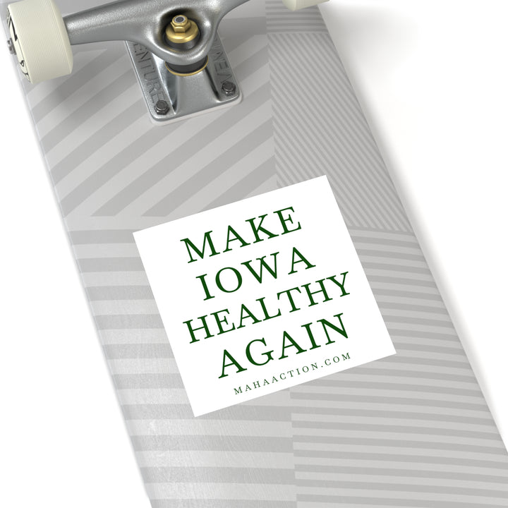 Make Iowa Healthy Again Square Sticker-White