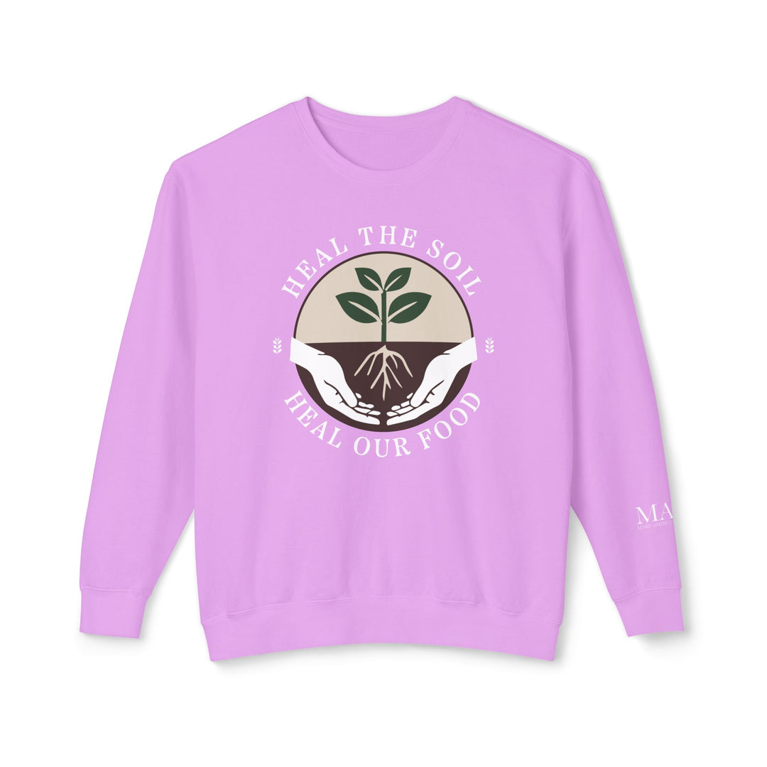 Heal the Soil Unisex Lightweight Crewneck Sweatshirt