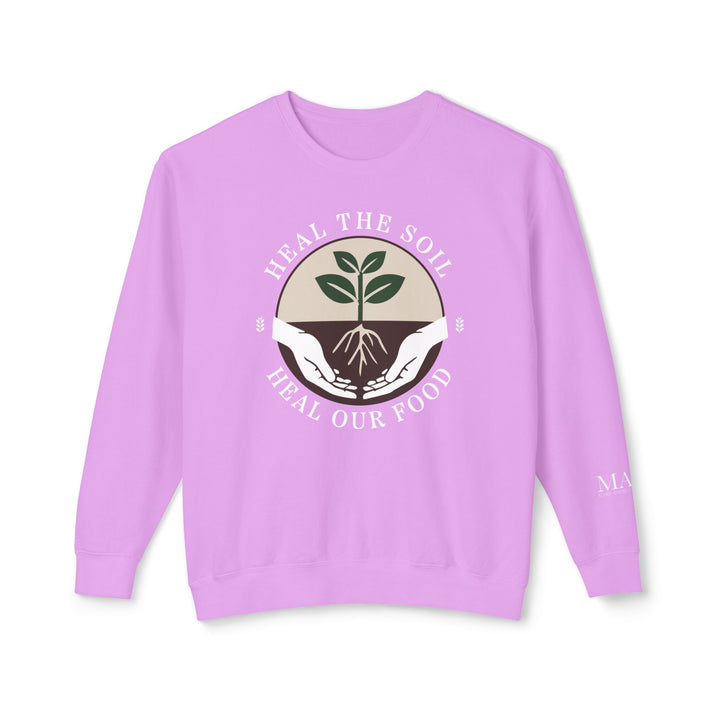 Heal the Soil Unisex Lightweight Crewneck Sweatshirt
