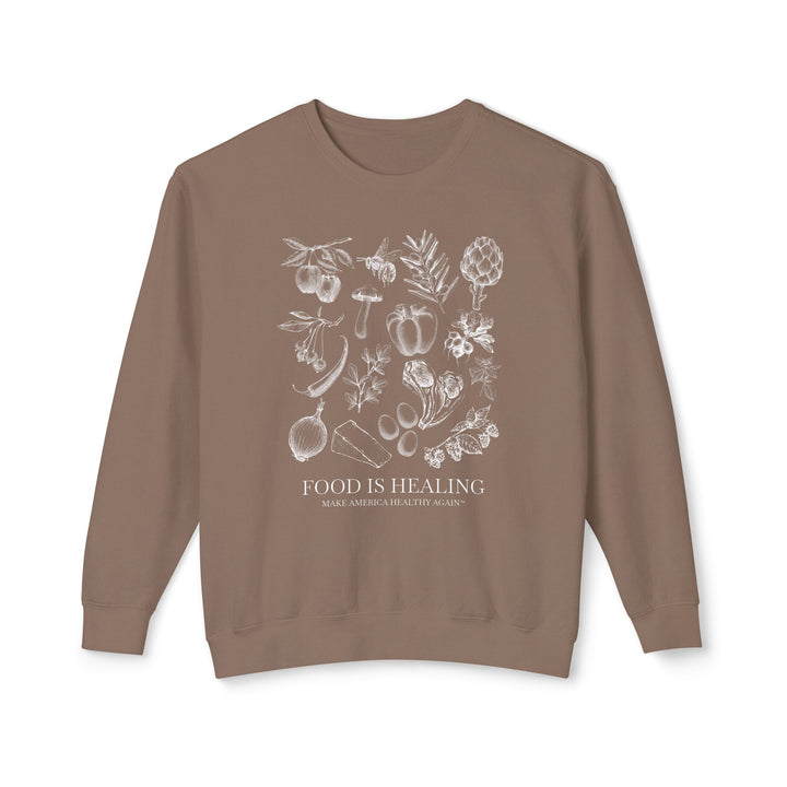 Food is Healing Unisex Lightweight Crewneck Sweatshirt