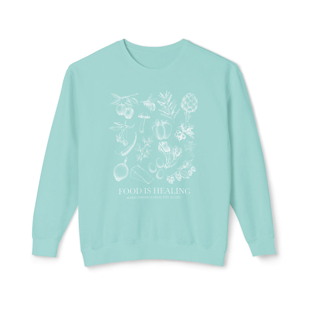 Food is Healing Unisex Lightweight Crewneck Sweatshirt