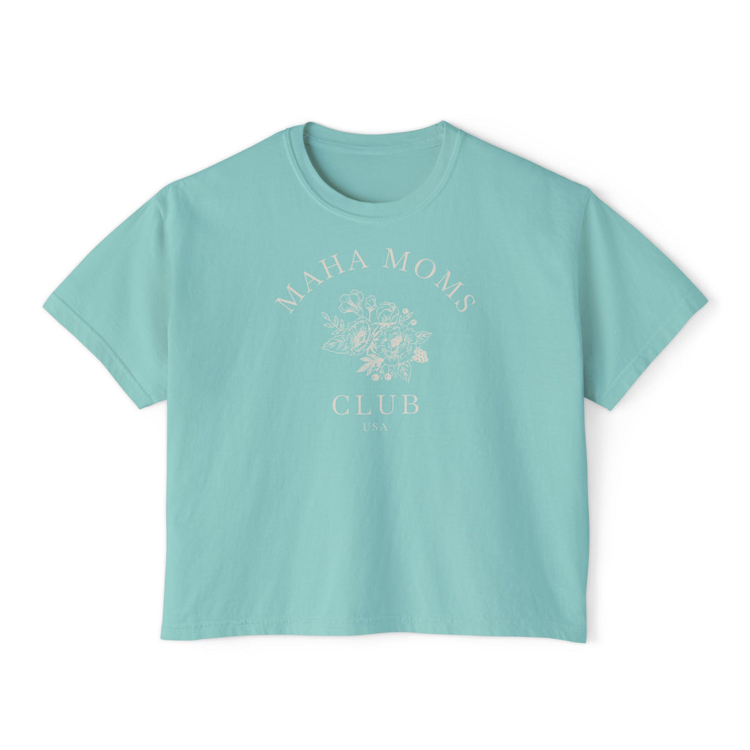Maha Moms Club Flowers Boxy Tee