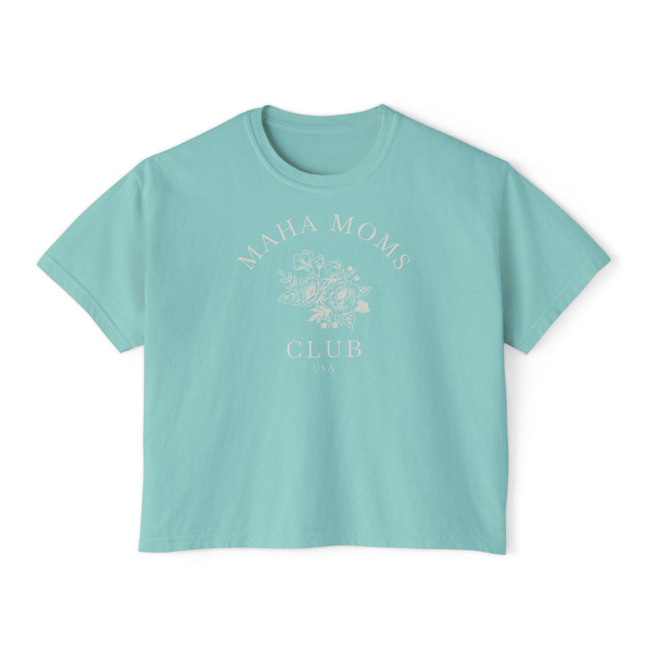 Maha Moms Club Flowers Boxy Tee