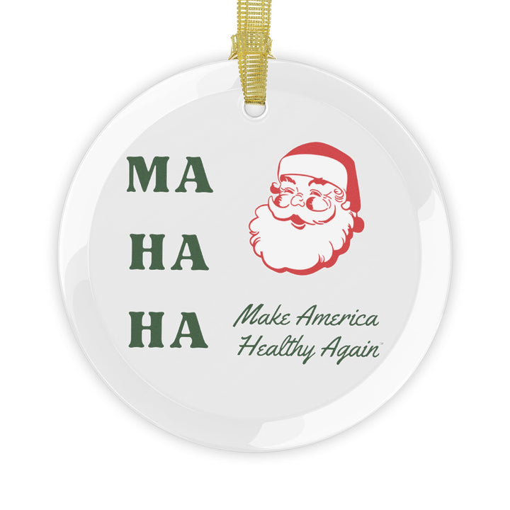 MAHA™ Santa Glass Ornament