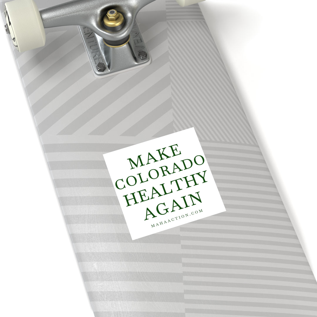 Make Colorado Healthy Again Square Sticker-White
