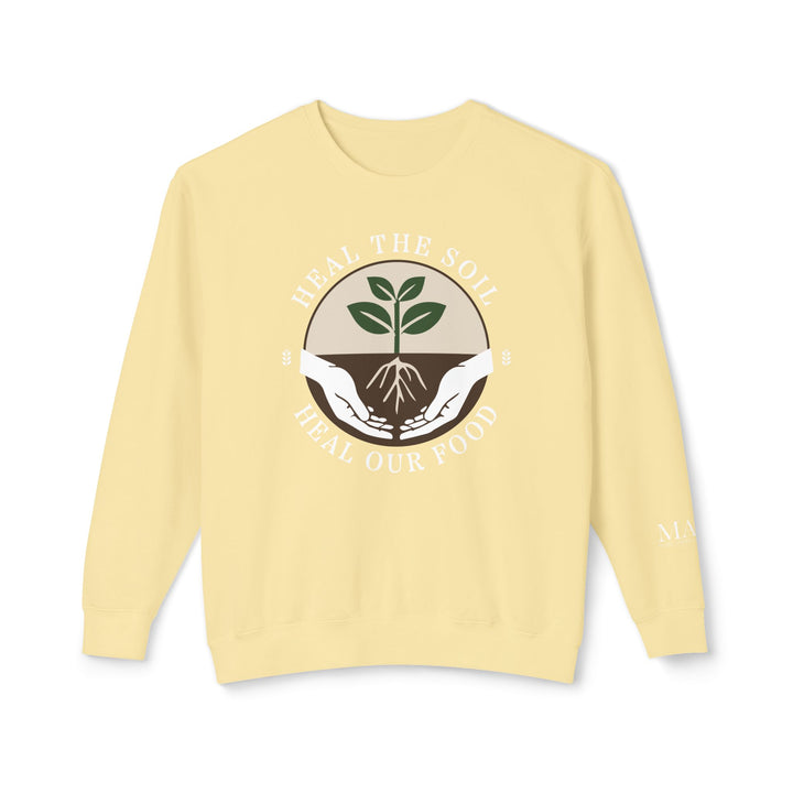 Heal the Soil Unisex Lightweight Crewneck Sweatshirt