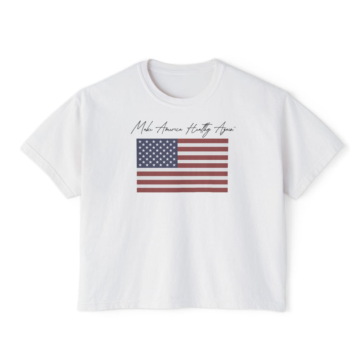 Make America Healthy Again™ Flag Women's Boxy Tee