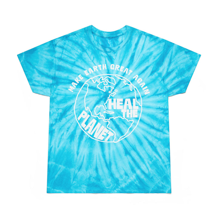 Heal the Planet-Make Earth Great Again Spiral Tie Dye Tee