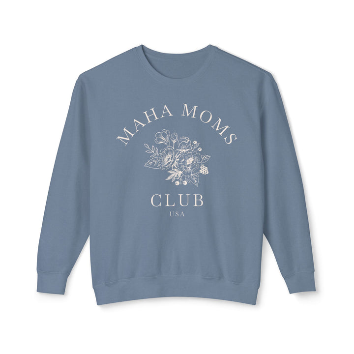MAHA™ Moms Club Flowers Lightweight Crewneck Sweatshirt