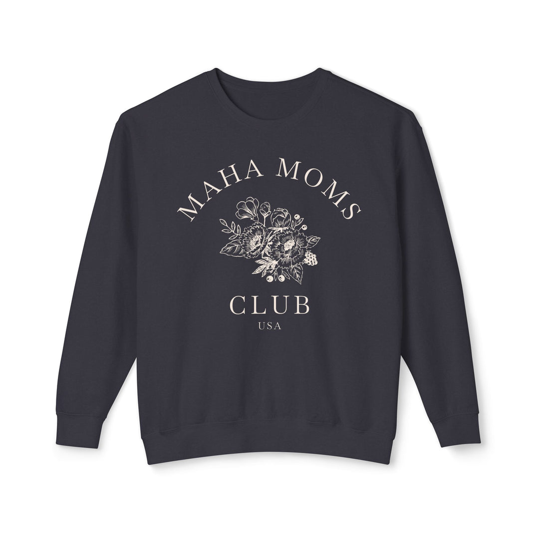 MAHA™ Moms Club Flowers Lightweight Crewneck Sweatshirt