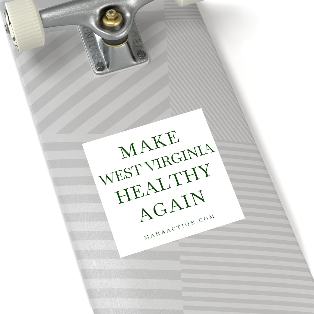 Make West Virginia Healthy Again Square Sticker-White