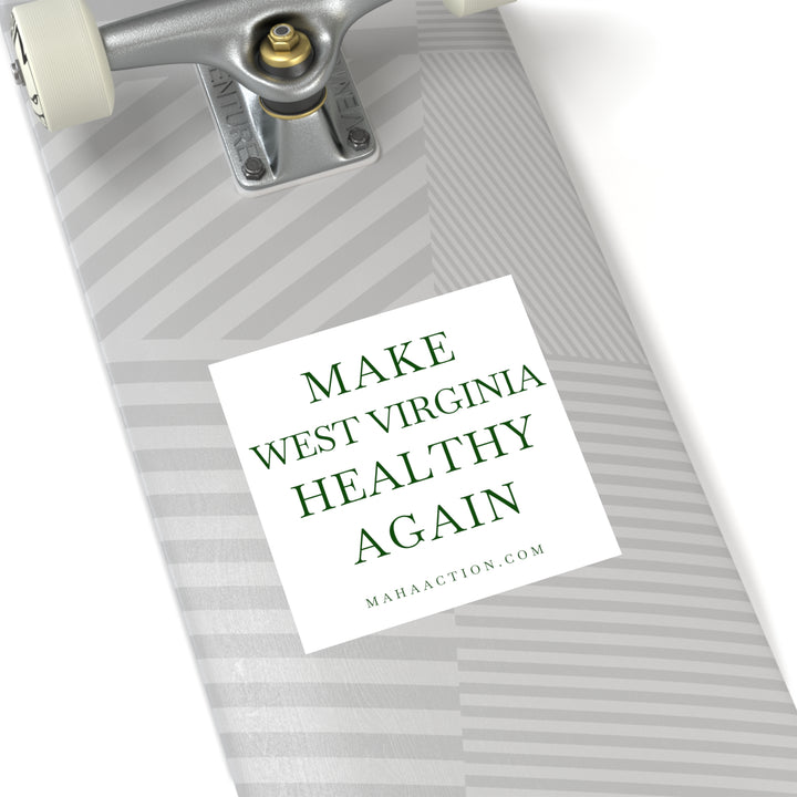 Make West Virginia Healthy Again Square Sticker-White