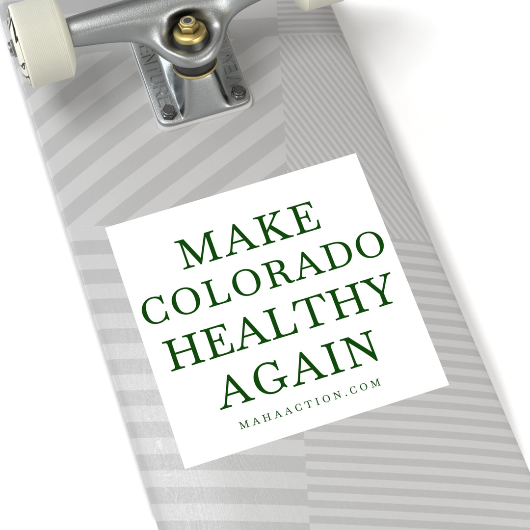Make Colorado Healthy Again Square Sticker-White
