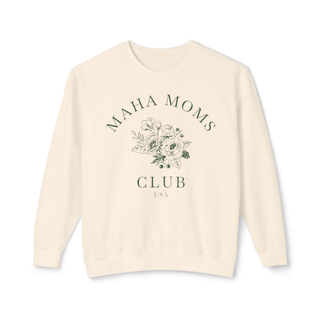 MAHA™ Moms Club Flowers Lightweight Crewneck Sweatshirt