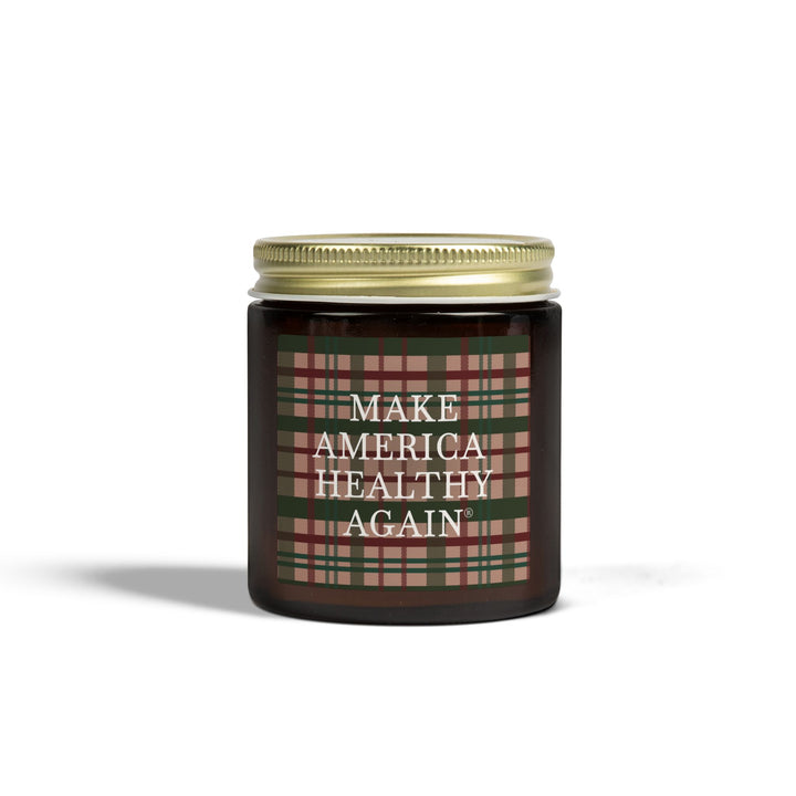 Make America Healthy Again® Plaid Scented Candle — Coconut Apricot Wax (4oz/9oz)
