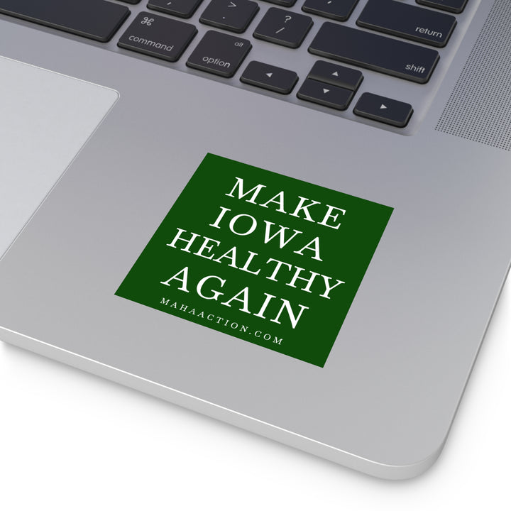 Make Iowa Healthy Again Square Sticker-Green