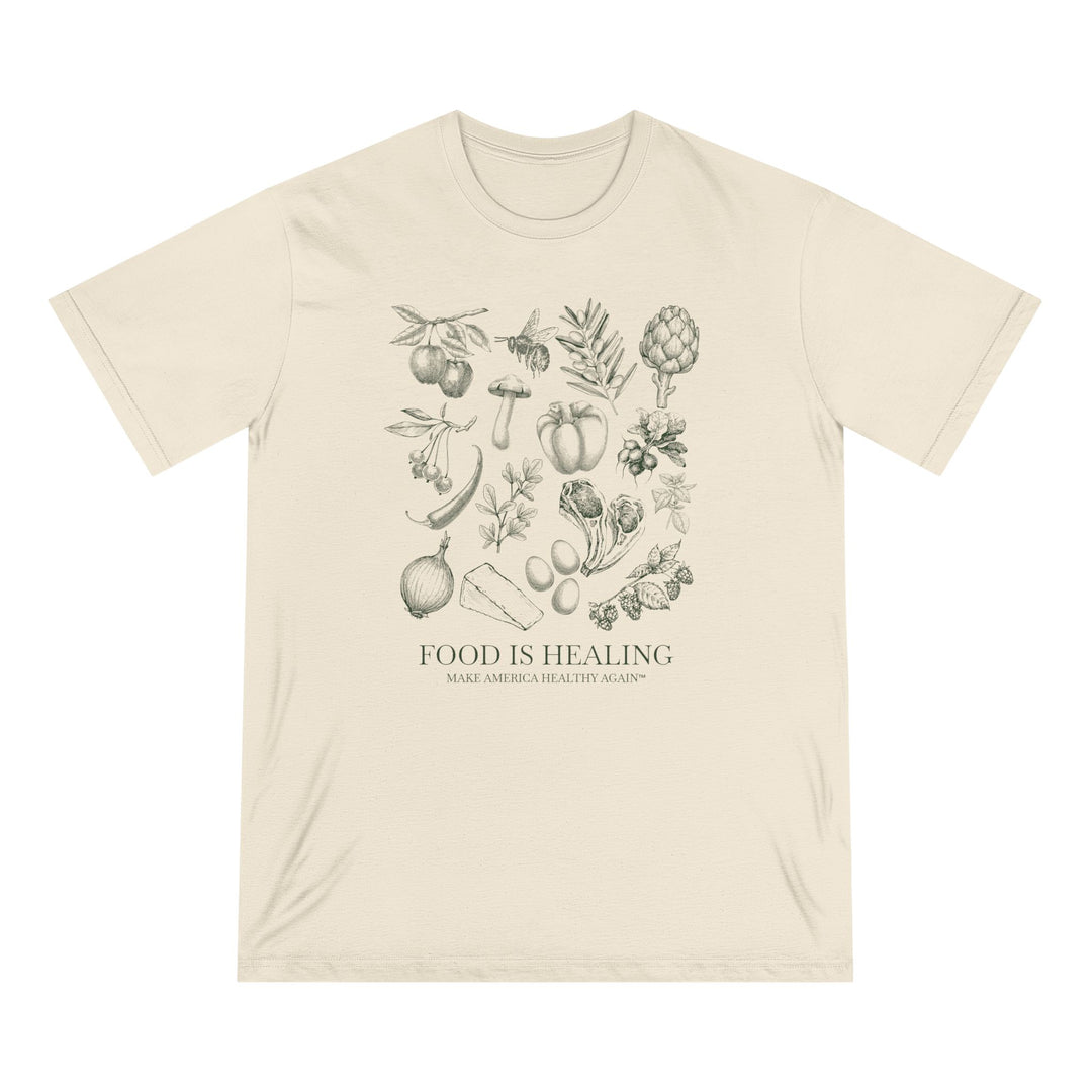 Food Is Healing Unisex 100% Organic Cotton Tee