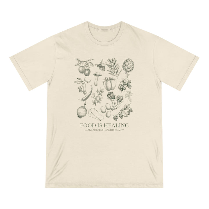 Food Is Healing Unisex 100% Organic Cotton Tee