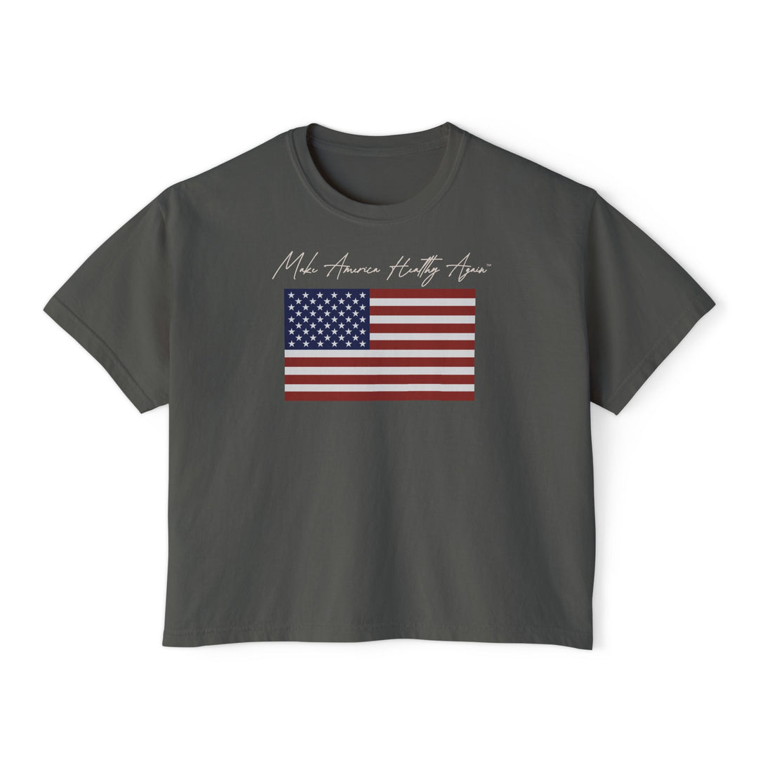 Make America Healthy Again™ Flag Women's Boxy Tee