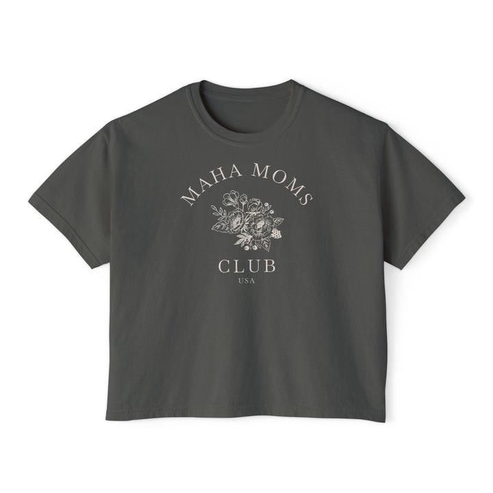 Maha Moms Club Flowers Boxy Tee