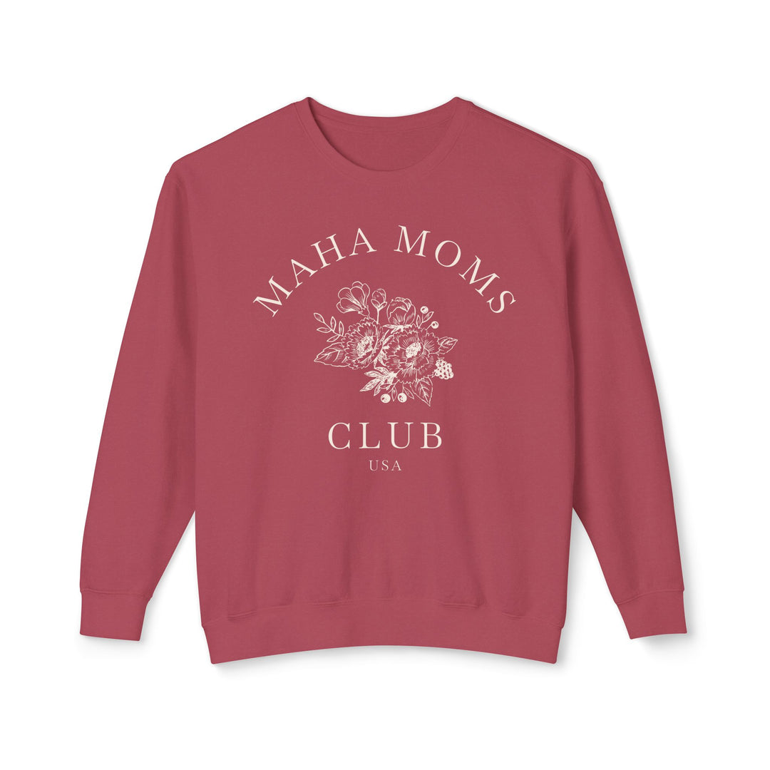 MAHA™ Moms Club Flowers Lightweight Crewneck Sweatshirt