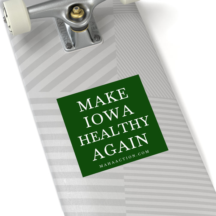 Make Iowa Healthy Again Square Sticker-Green