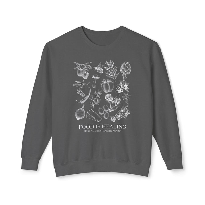 Food is Healing Unisex Lightweight Crewneck Sweatshirt