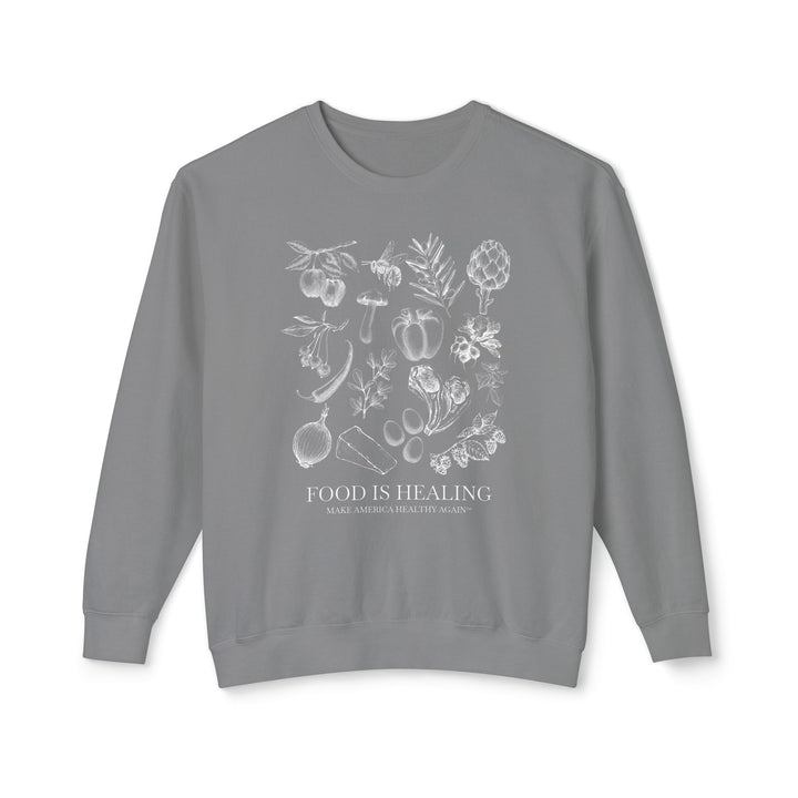 Food is Healing Unisex Lightweight Crewneck Sweatshirt
