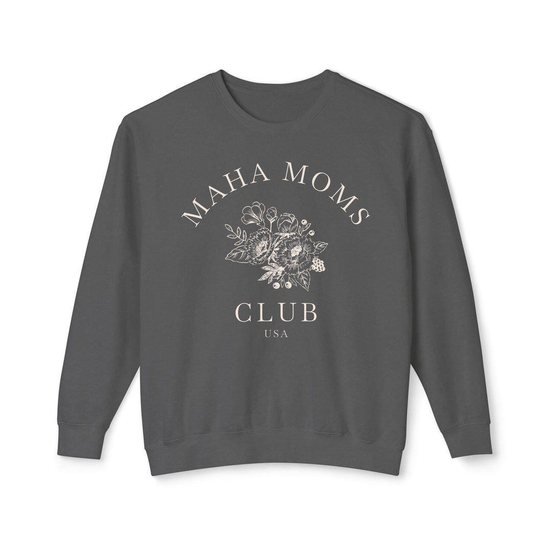 MAHA™ Moms Club Flowers Lightweight Crewneck Sweatshirt