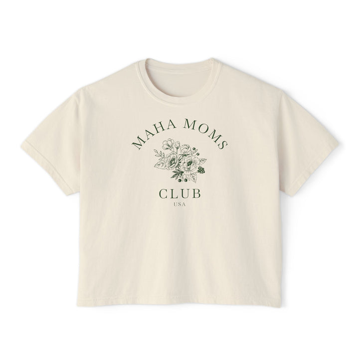 Maha Moms Club Flowers Boxy Tee