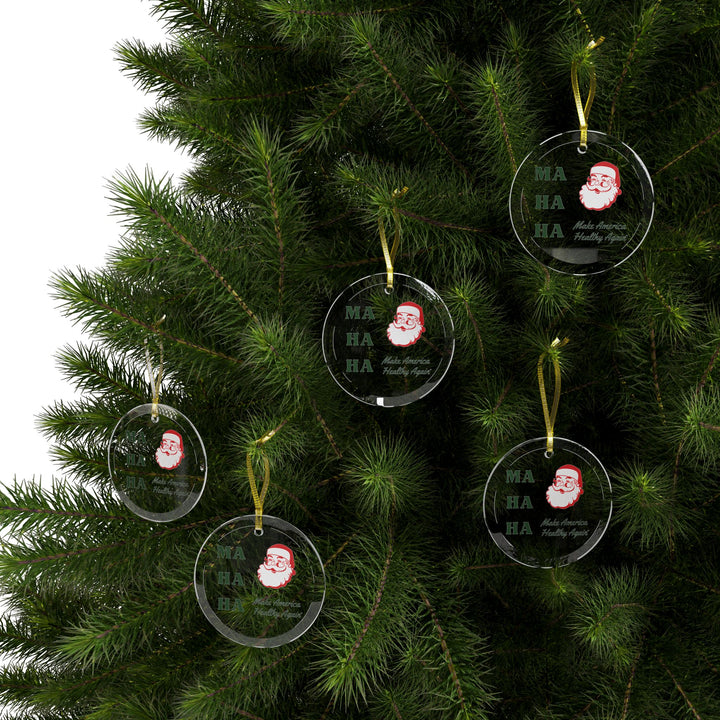 MAHA™ Santa Glass Ornament