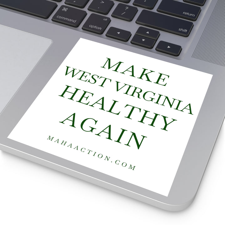 Make West Virginia Healthy Again Square Sticker-White