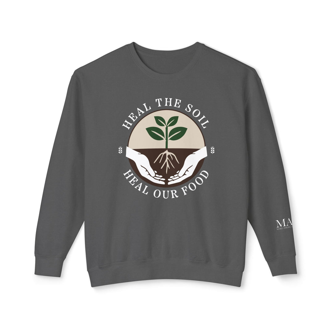 Heal the Soil Unisex Lightweight Crewneck Sweatshirt