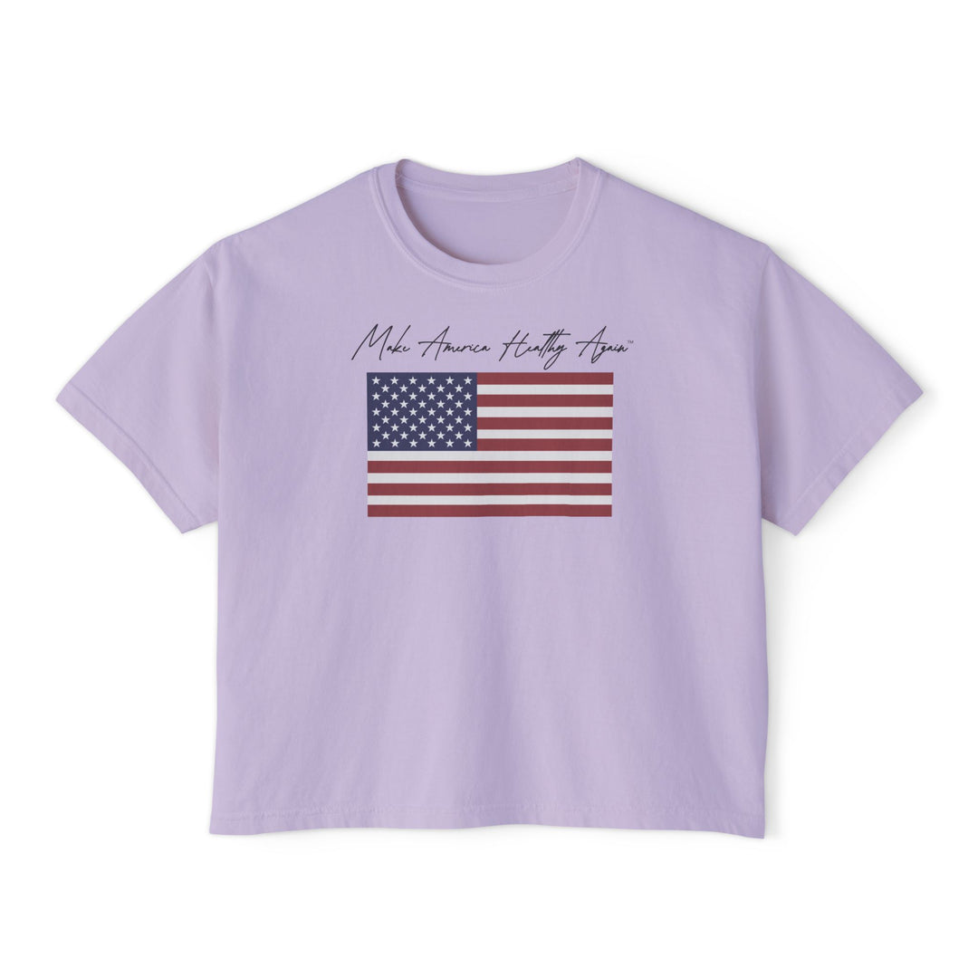 Make America Healthy Again™ Flag Women's Boxy Tee