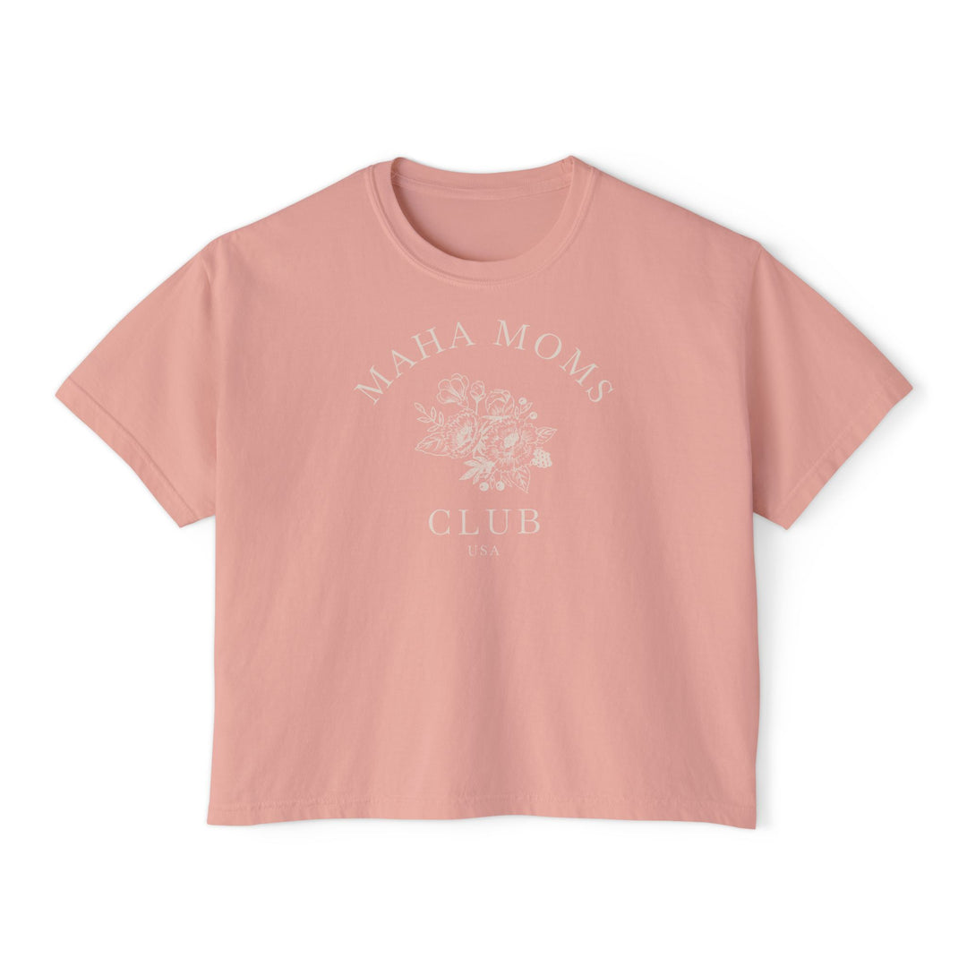 Maha Moms Club Flowers Boxy Tee