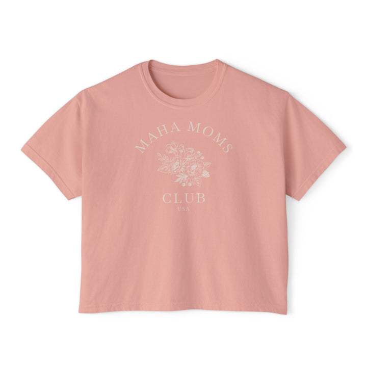 Maha Moms Club Flowers Boxy Tee
