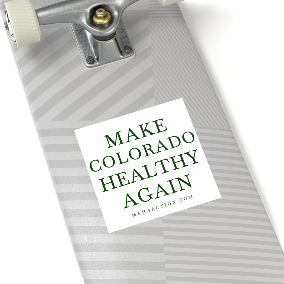Make Colorado Healthy Again Square Sticker-White