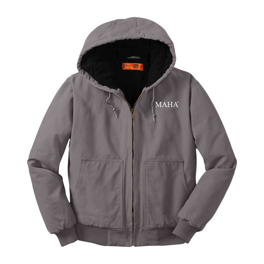 MAHA™ Embroidered Men's Hooded Work Jacket
