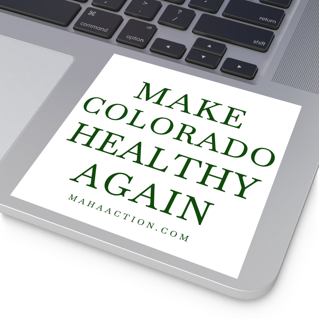Make Colorado Healthy Again Square Sticker-White