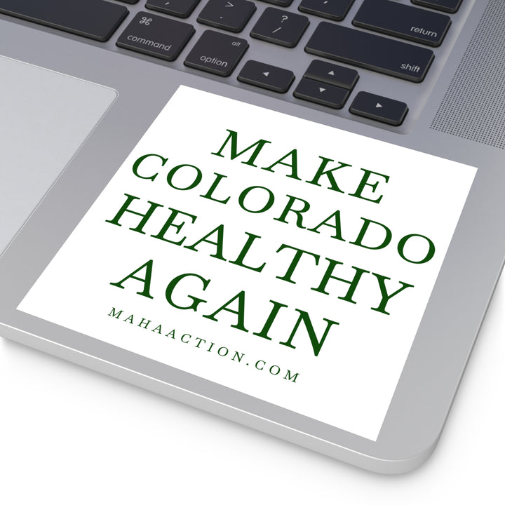 Make Colorado Healthy Again Square Sticker-White