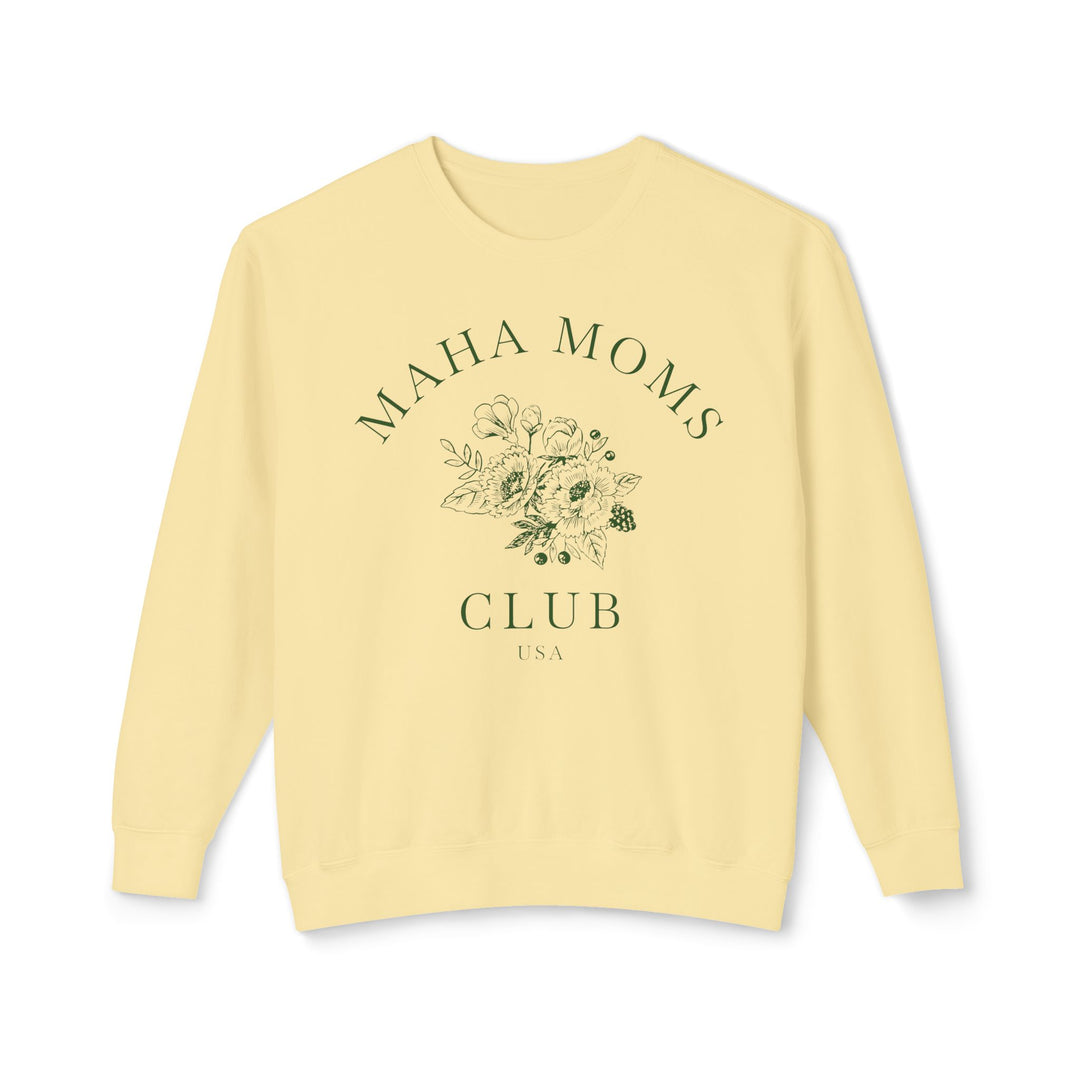 MAHA™ Moms Club Flowers Lightweight Crewneck Sweatshirt