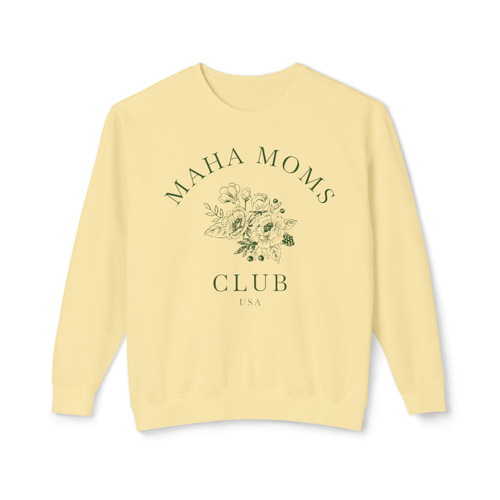 MAHA™ Moms Club Flowers Lightweight Crewneck Sweatshirt