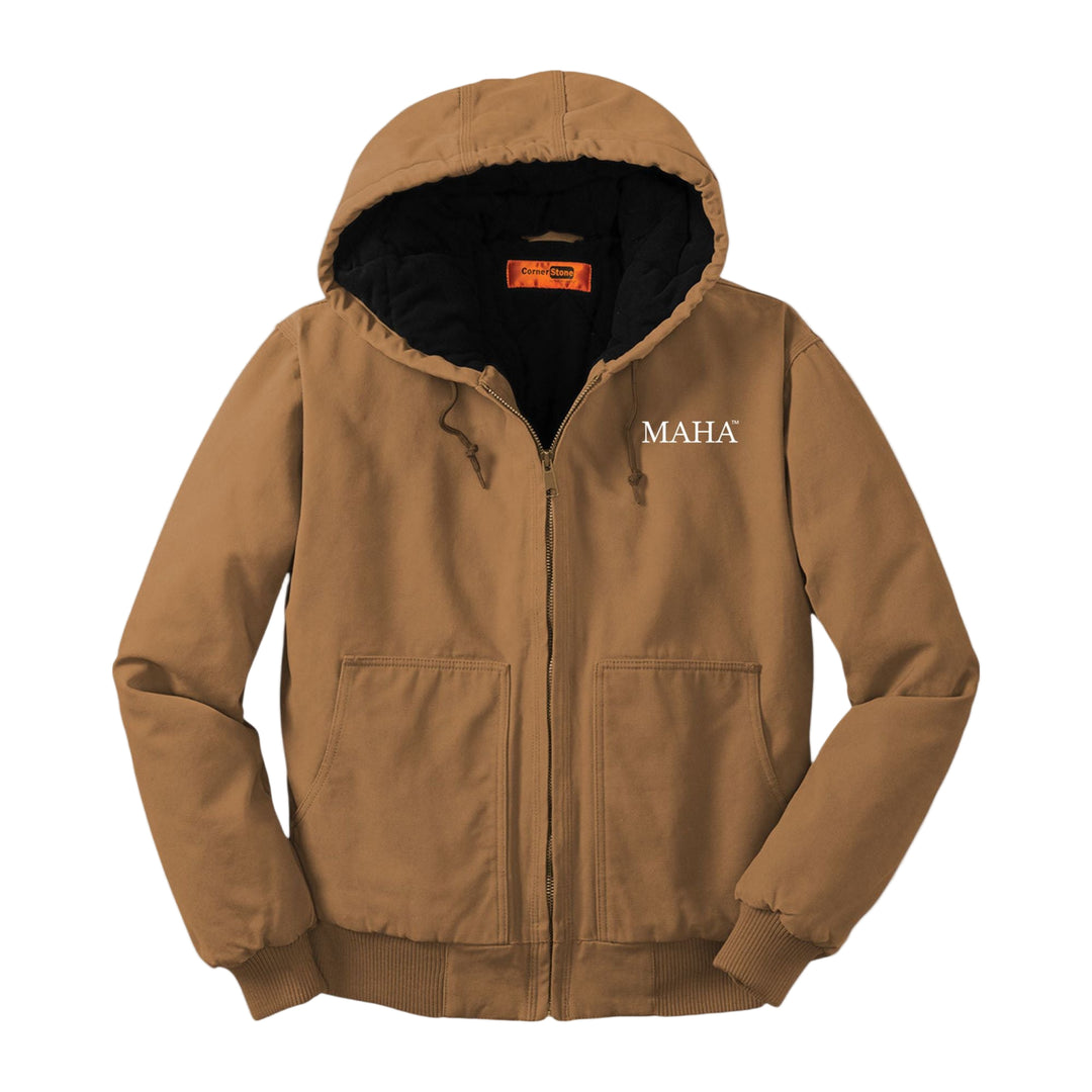 MAHA™ Embroidered Men's Hooded Work Jacket