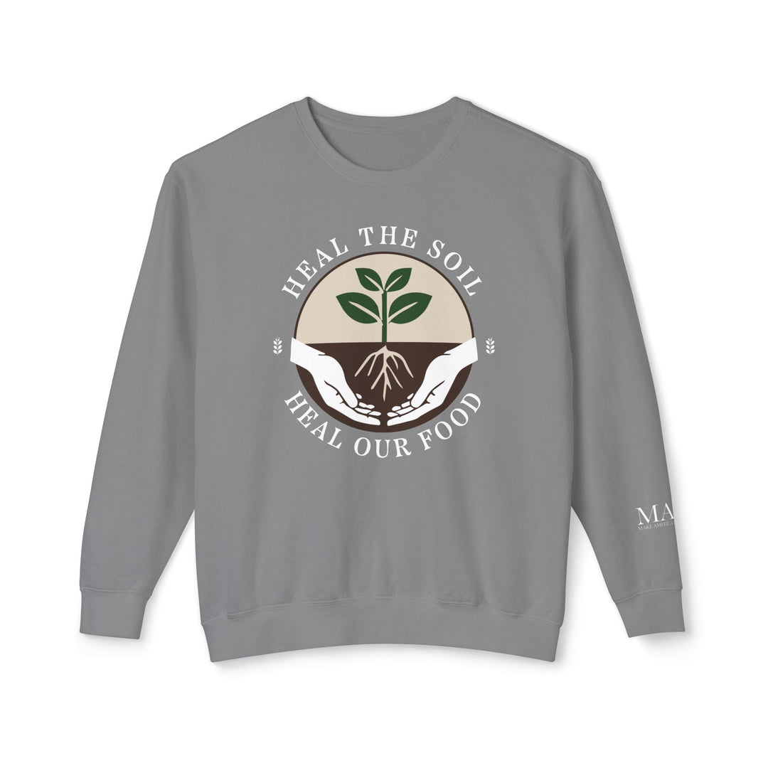 Heal the Soil Unisex Lightweight Crewneck Sweatshirt