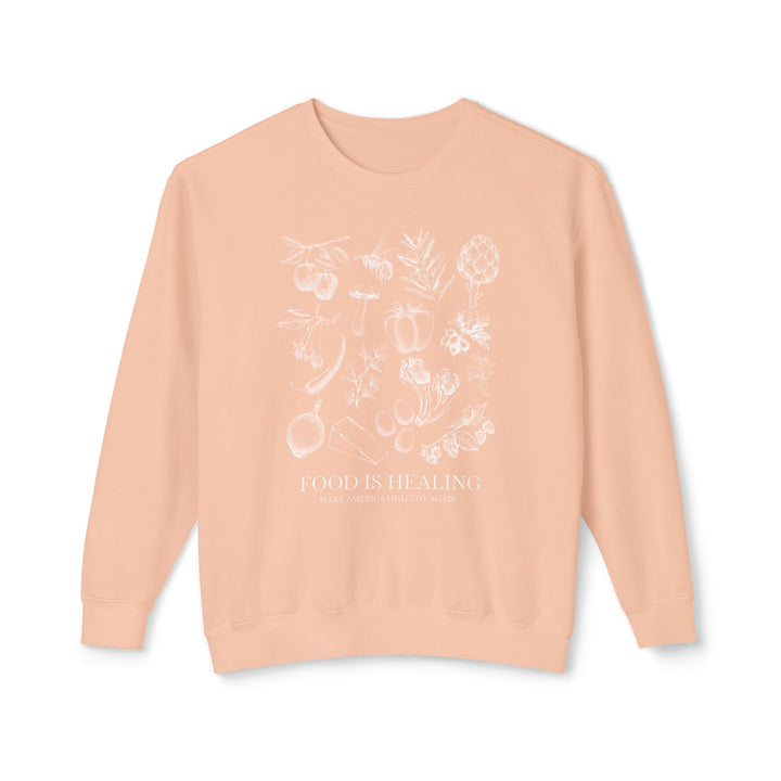Food is Healing Unisex Lightweight Crewneck Sweatshirt
