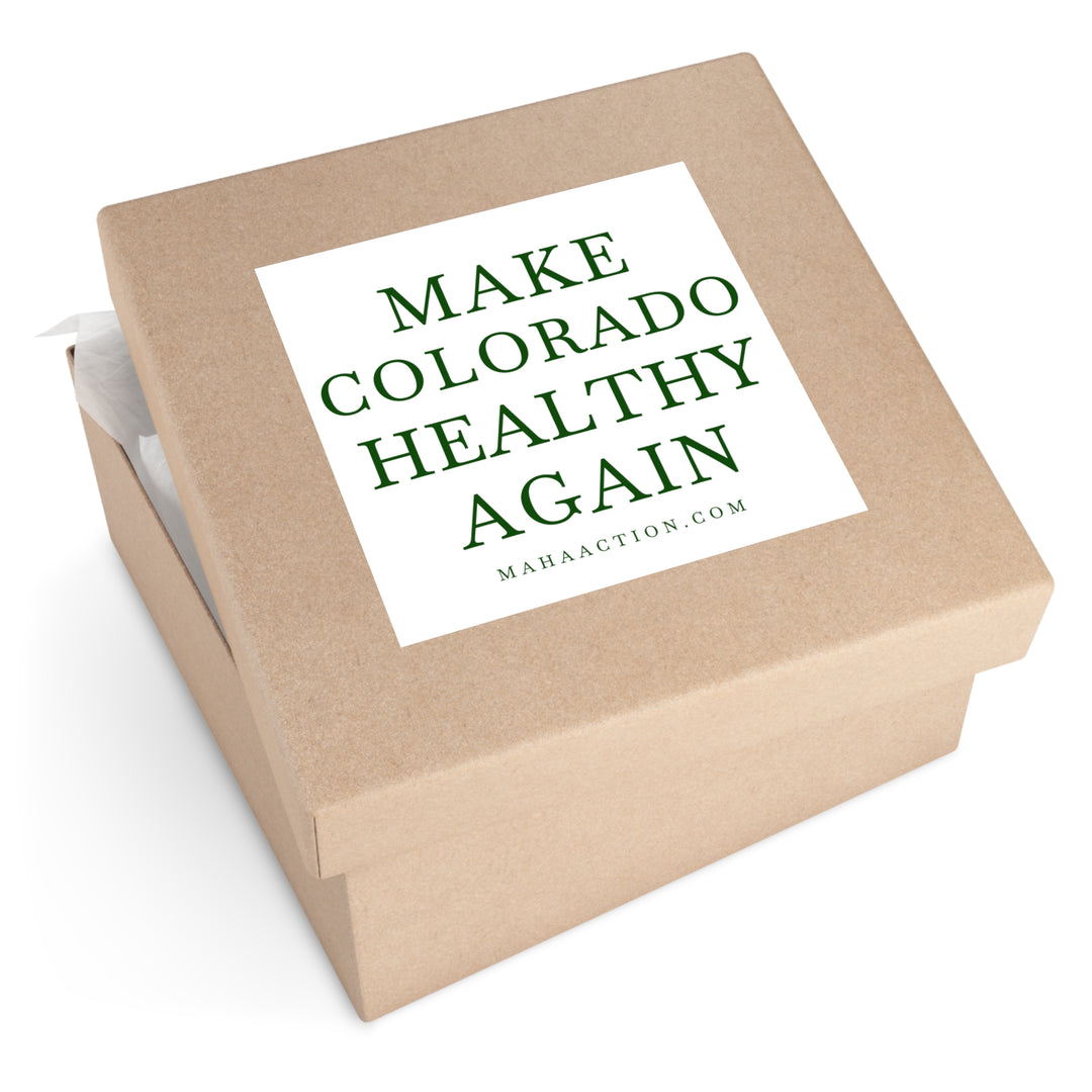 Make Colorado Healthy Again Square Sticker-White