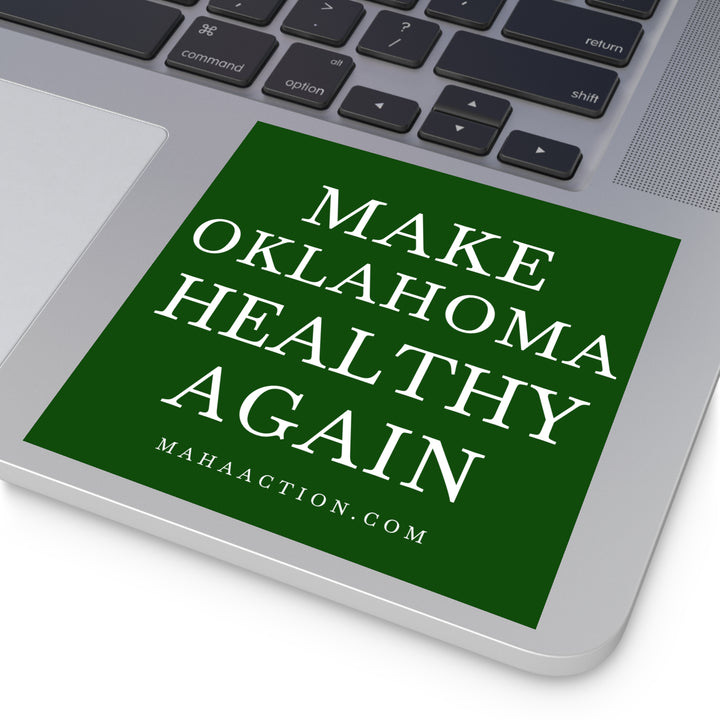 Make Oklahoma Healthy Again Square Sticker-Green
