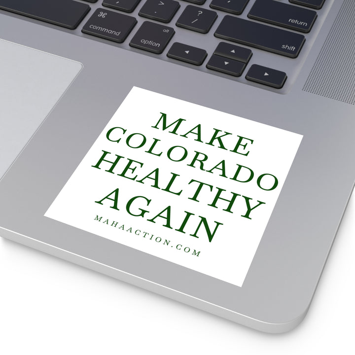 Make Colorado Healthy Again Square Sticker-White