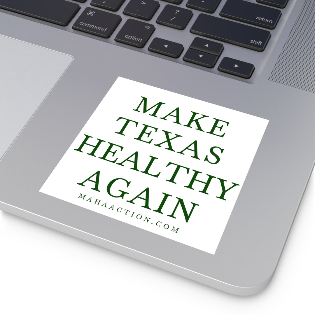 Make Texas Healthy Again Square Sticker-White